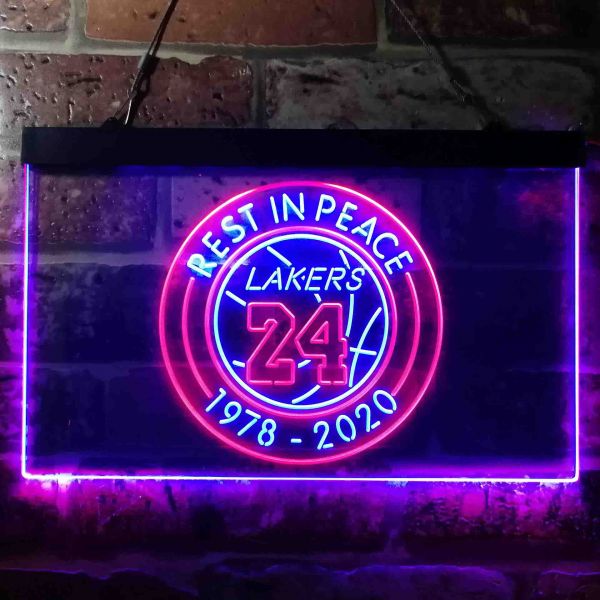 Los Angeles Lakers Kobe Bryant 24 Neon Dual LED Sign